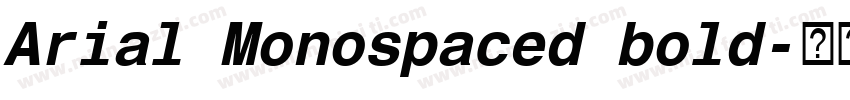 Arial Monospaced bold字体转换